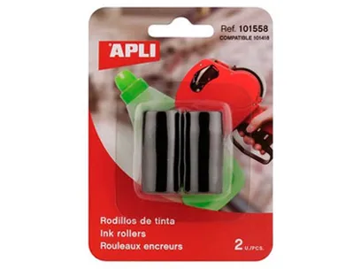 Rouleau encreur apli agipa pour pince à étiqueter 1 ligne blister 2 unités