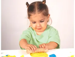 Rouleau modelage jovi my first plastilina baby bois textures assorties kit scolaire 9 unites