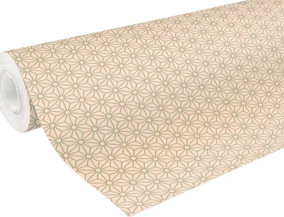 Rouleau papier cadeau kraft non verg aux motifs clairefontaine no l losanges or. 50m x 0,70m 70g.