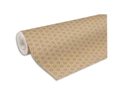 Rouleau papier cadeau kraft non verg aux motifs clairefontaine no l losanges or. 50m x 0,70m 70g.