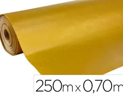 Rouleau papier cadeau kraft recycle aux motifs clairefontaine or 250m x 0,70m 60g.