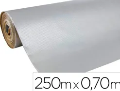 Rouleau papier cadeau kraft recycle aux motifs clairefontaine argent 50m x 0,70m 60g.