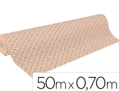 Rouleau papier cadeau kraft aux motifs clairefontaine p pins fluos 50m x 0,70m 70g.