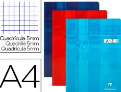 Répertoire clairefontaine piqûre papier vélin velouté couverture pelliculée lavable a4 210x297mm 96 pages 90g 5x5mm