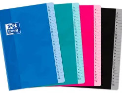 Répertoire oxford brochure souple couverture lavable touches plastifiées 148x210mm 192 pages 90g 5x5mm assortis