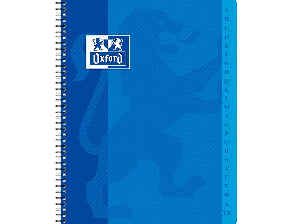 Répertoire oxford reliure intégrale couverture lavable touches plastifiées a4 180 pages 90g 5x5mm assortis