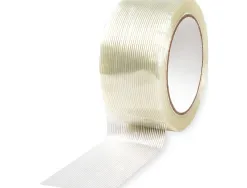 Ruban adhesif arme q-connect impermeable fils polyester pour renforcer emballages produits tres lourds 50mmx50m