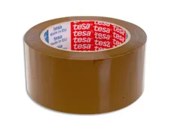Ruban adhesif d emballage tesa polypropylene sans solvant 45 microns 50 mm x 100 m havane
