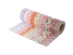 Ruban adhesif innspiro fantaisie decor floral 15mmx10m lot de 10 unites