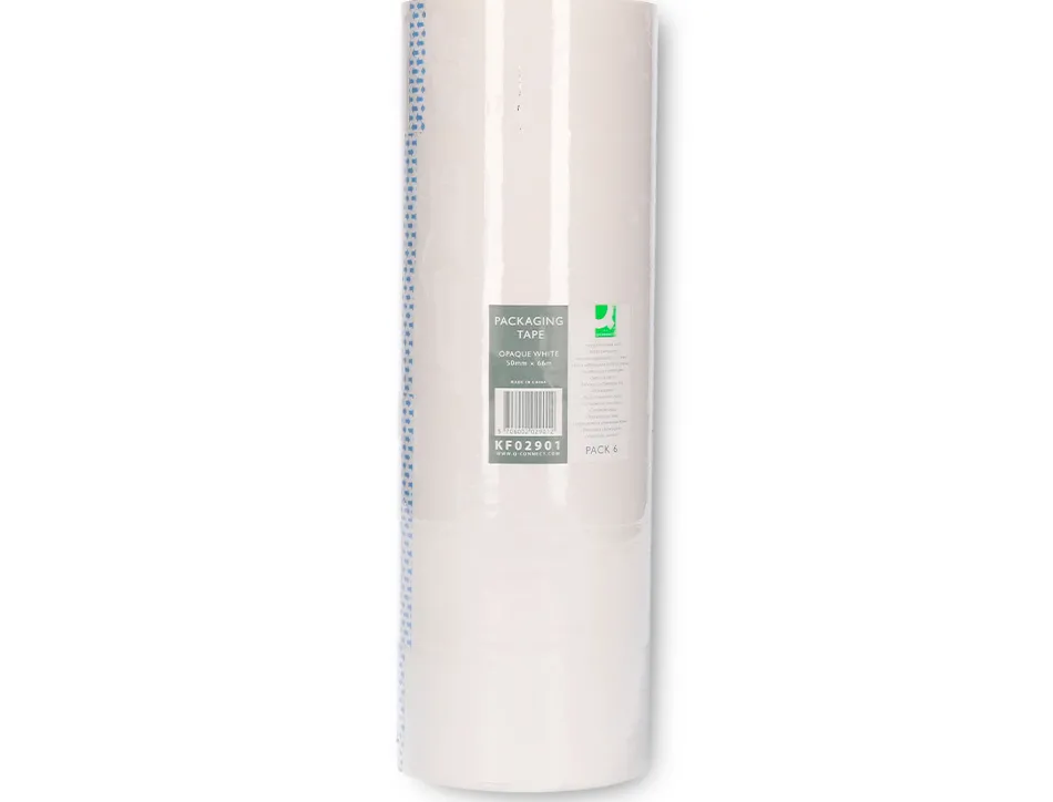 Ruban adhesif q-connect economique special emballage haute adherence 50mmx66m coloris blanc