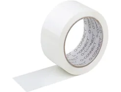Ruban adhesif q-connect polypropylene 45 microns 66mx75mm pour emballage coloris blanc
