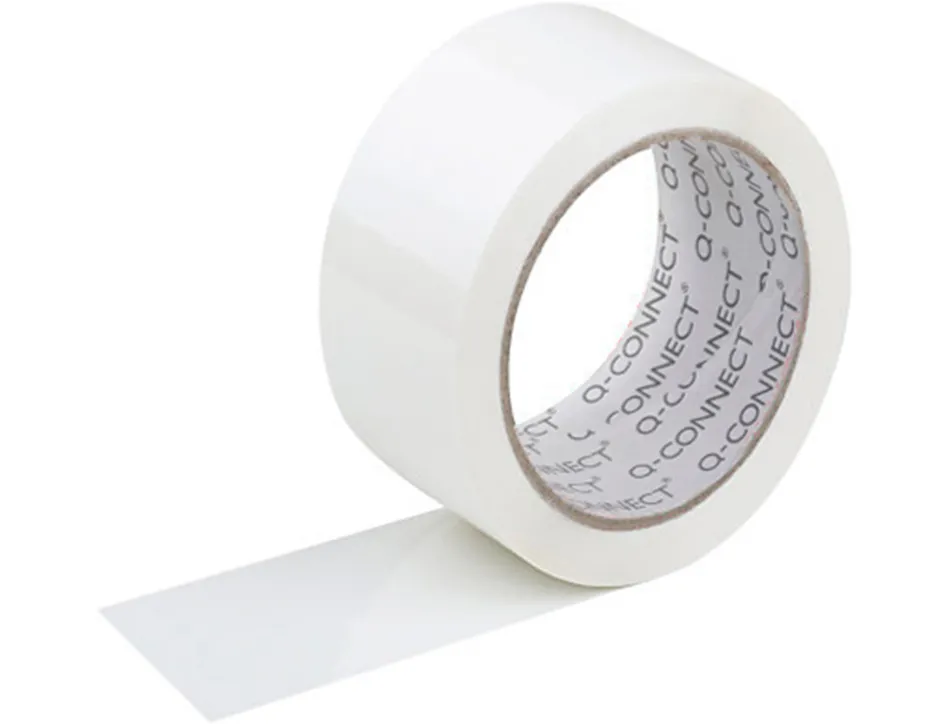 Ruban adhesif q-connect polypropylene 45 microns 66mx75mm pour emballage coloris blanc