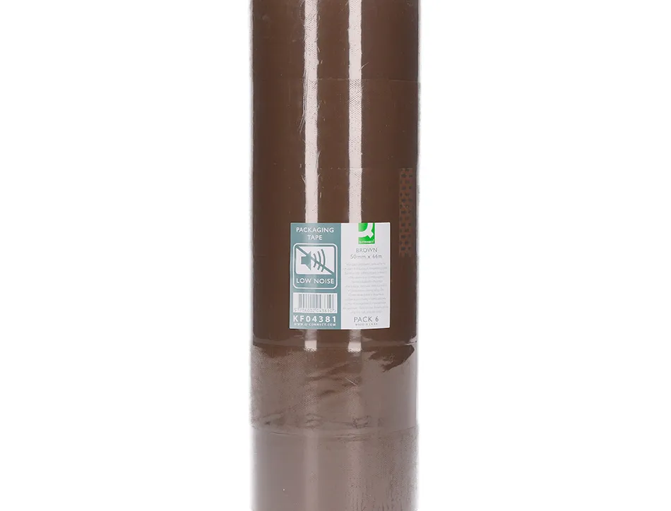Ruban adhesif q-connect polypropylene 60 microns sans solvant recyclable silencieux 50mmx66m coloris havane
