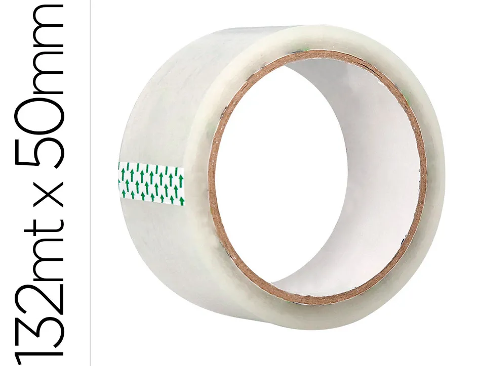 Ruban adhesif q-connect polypropylene transparent pour emballage 132mx50mm
