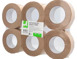 Ruban adhesif q-connect pour emballage kraft renforce 50mx50mm