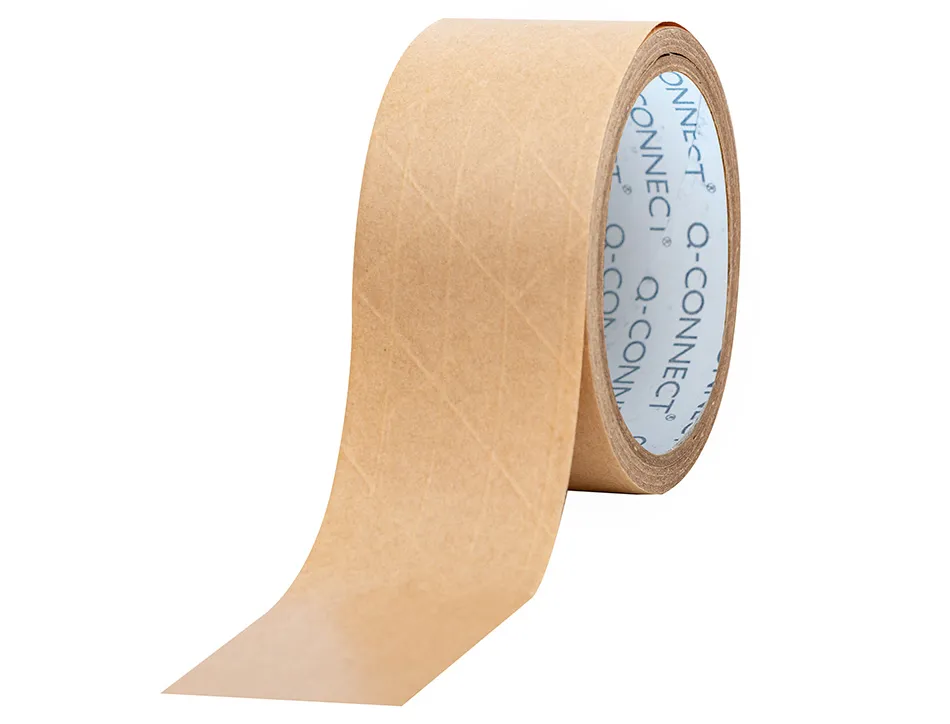 Ruban adhesif q-connect pour emballage kraft renforce 50mx50mm