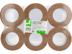 Ruban adhesif q-connect pour emballage kraft renforce 50mx50mm