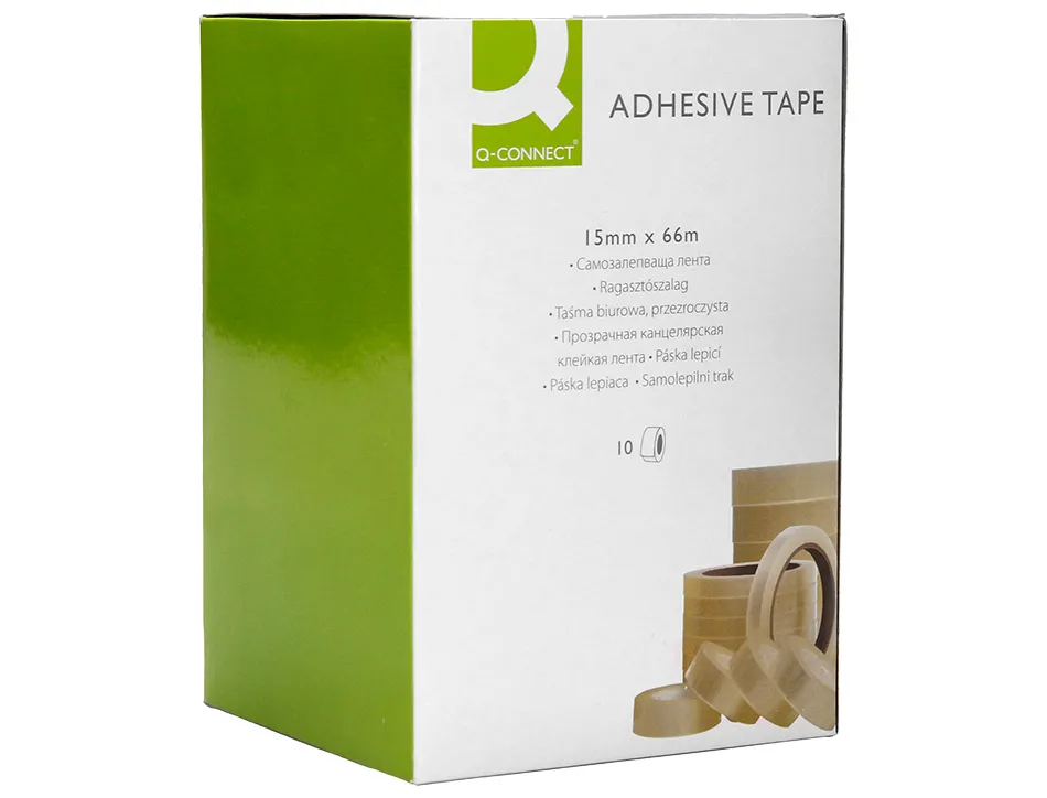 Ruban adhesif q-connect transparent 66mx15mm