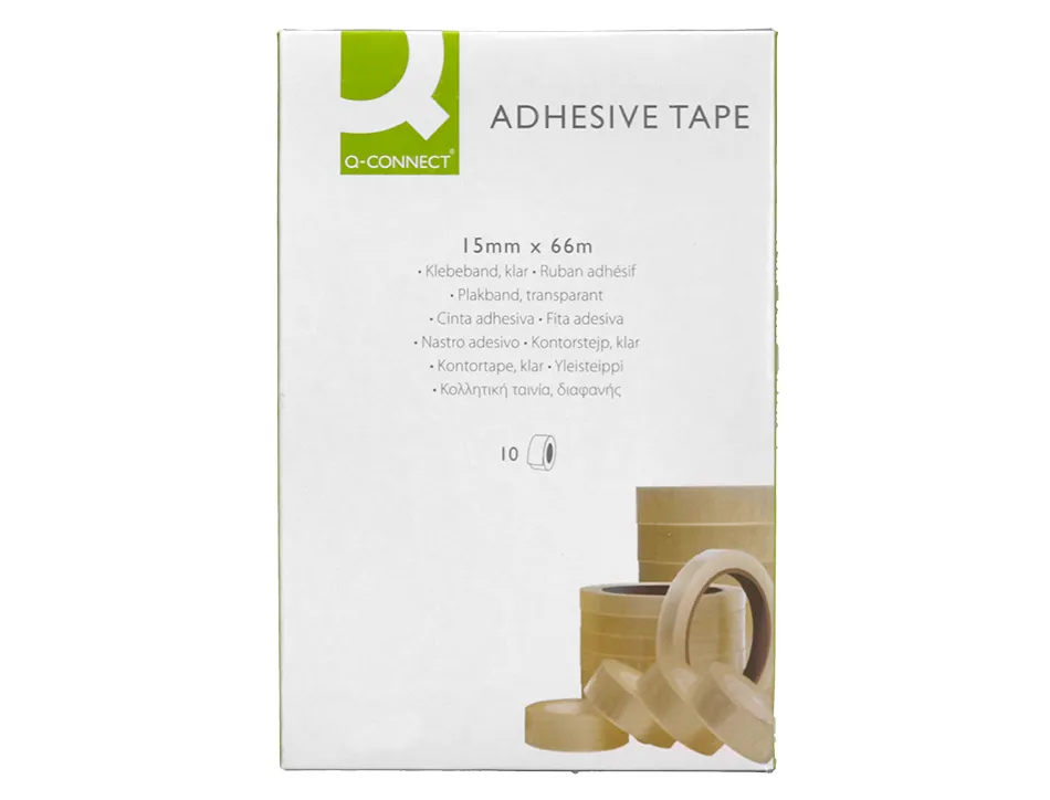 Ruban adhesif q-connect transparent 66mx15mm