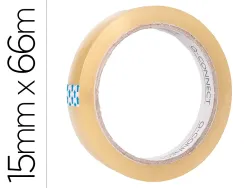 Ruban adhesif q-connect transparent 66mx15mm