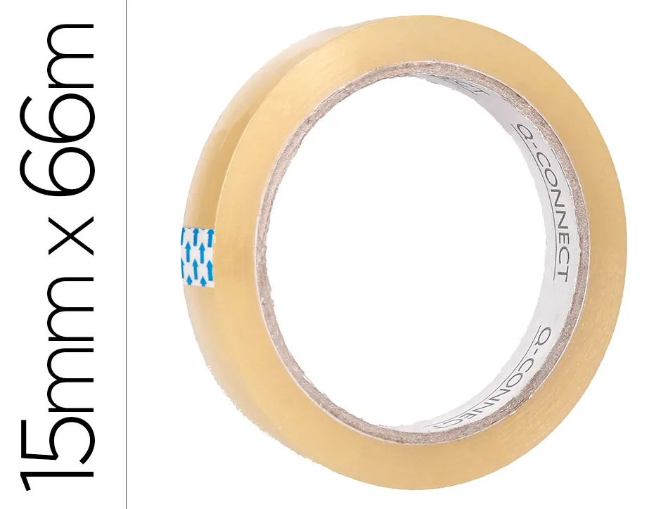 Ruban adhesif q-connect transparent 66mx15mm