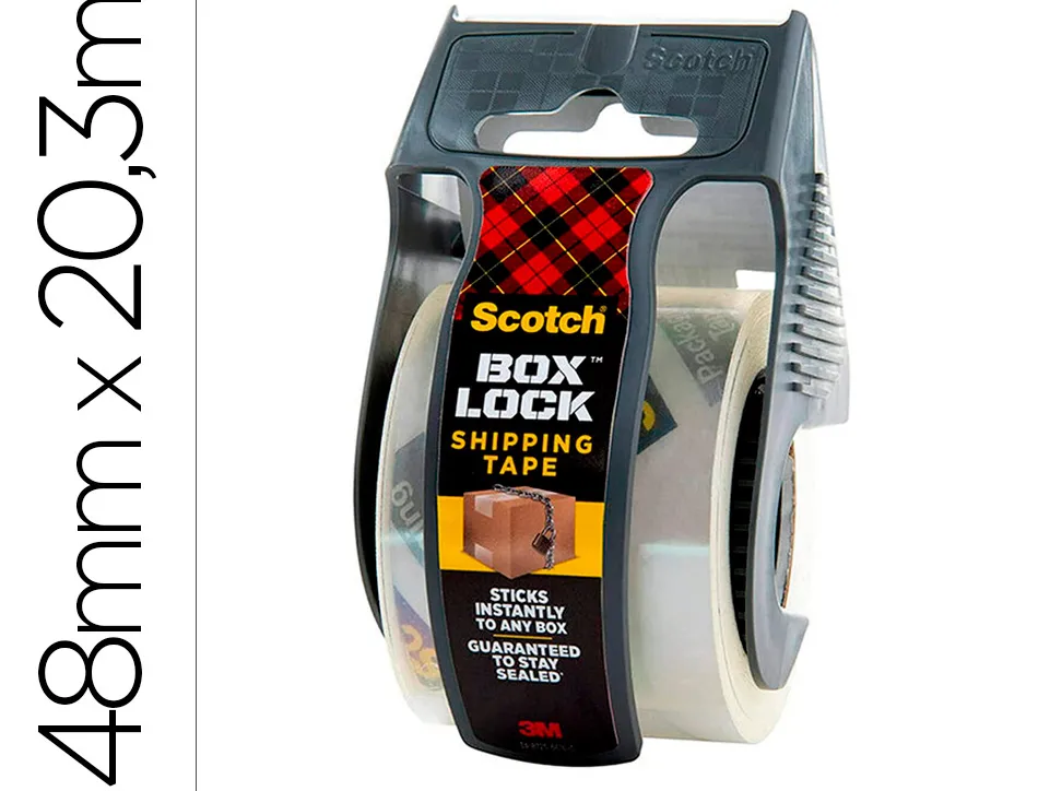 Ruban adhesif scotch box lock extra fort 48mm x 20,3m transparent