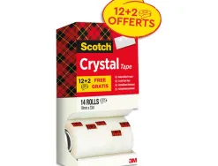 Ruban adhesif scotch cristal multipack de 14 rouleau 19mm x 33