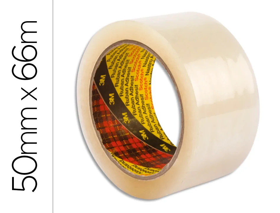 Ruban adhesif scotch polypropylene transparent silencieux 50x66m paquet 6 rouleaux