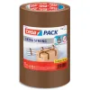 Ruban adhesif tesa pvc silencieux epaisseur 52 microns jusqu'a 25kg 50mmx66m coloris havane lot 3 rouleaux