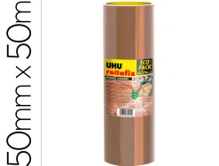 Ruban adhesif uhu rollafix brun 6x50mx50mm lot de 6u