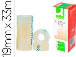 Ruban adhésif q-connect économique résistant transparent 19mmx33m