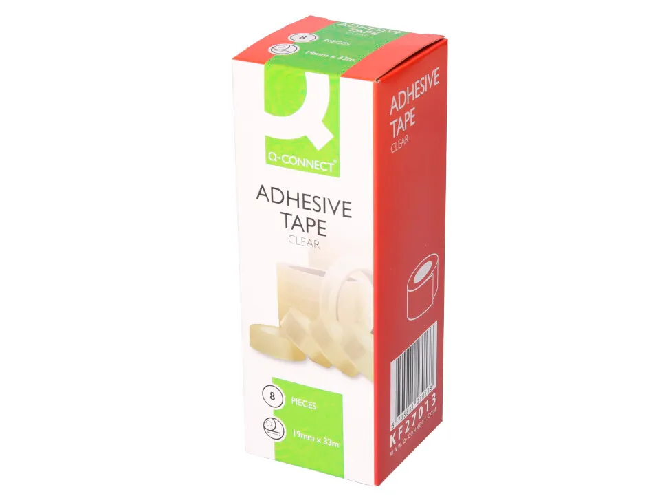 Ruban adhésif q-connect économique résistant transparent 19mmx33m