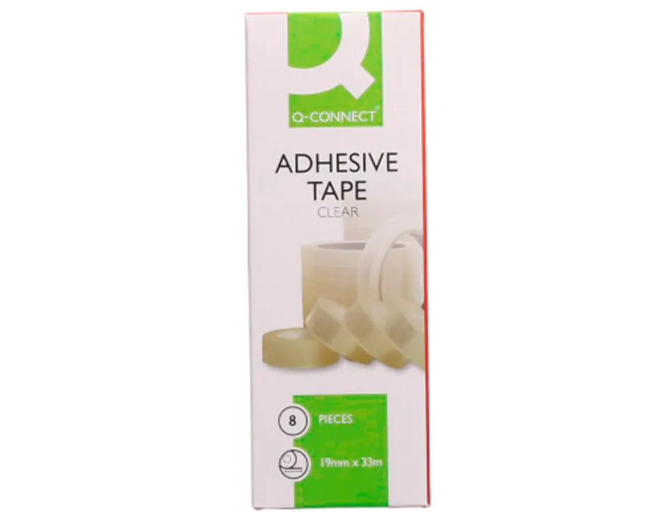 Ruban adhésif q-connect économique résistant transparent 19mmx33m