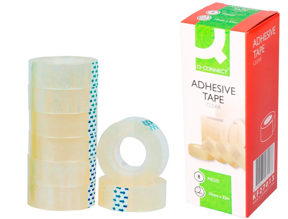 Ruban adhésif q-connect économique résistant transparent 19mmx33m