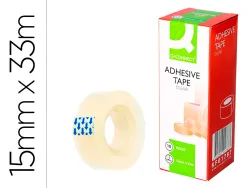 Ruban adhésif q-connect économique résistant transparent 15mmx33m