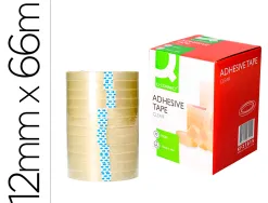 Ruban adhésif q-connect économique résistant transparent 12mmx66m