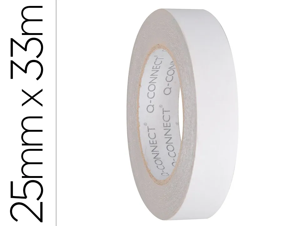 Ruban adhésif q-connect double face multiples fixations différents types surfaces 25mmx33m