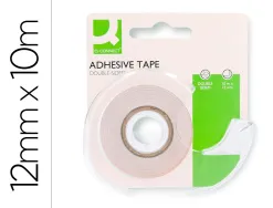 Ruban adhésif q-connect double face 10mx12mm avec dévidoir