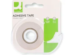 Ruban adhésif q-connect double face 10mx12mm avec dévidoir