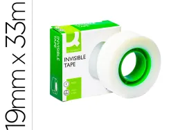 Ruban adhésif q-connect invisible économique 19mmx33m boîte individuelle