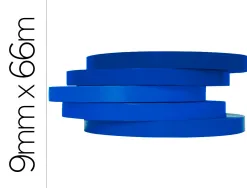 Ruban adhésif q-connect scelleuse sac 9mmx66m coloris bleu