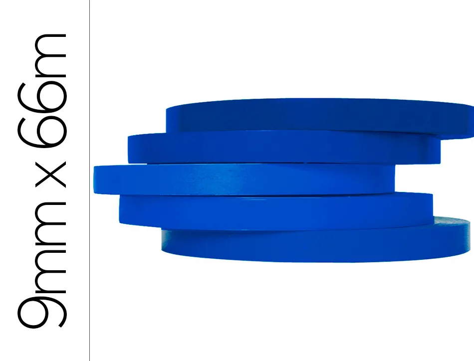 Ruban adhésif q-connect scelleuse sac 9mmx66m coloris bleu