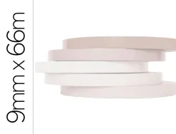 Ruban adhésif q-connect scelleuse sac 9mmx66m coloris blanc