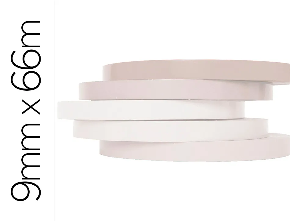 Ruban adhésif q-connect scelleuse sac 9mmx66m coloris blanc