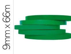 Ruban adhésif q-connect scelleuse sac 9mmx66m coloris vert