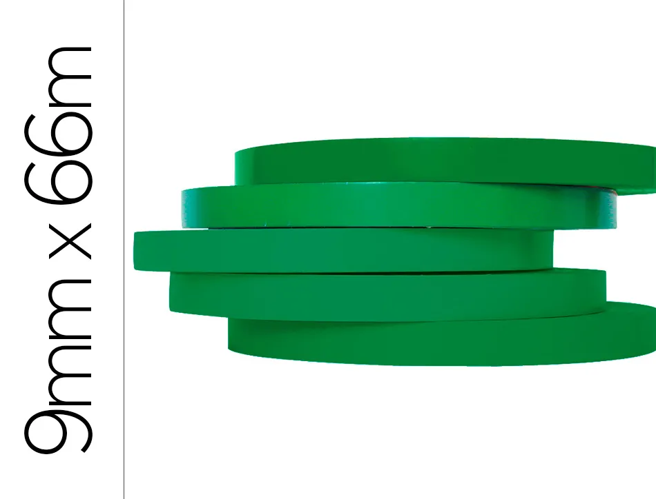 Ruban adhésif q-connect scelleuse sac 9mmx66m coloris vert