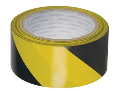Ruban adhésif q-connect sécurisé ruban signalisation résistant 48mmx20m coloris noir/jaune