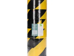 Ruban adhésif q-connect sécurisé ruban signalisation résistant 48mmx20m coloris noir/jaune