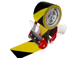 Ruban adhésif q-connect sécurisé ruban signalisation résistant 48mmx20m coloris noir/jaune