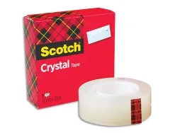Ruban adhésif scotch crystal 600 19mmx33m boîte individuelle